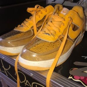 RARE 2006 Clear Toe Nike Air Force 1 (YELLOW)